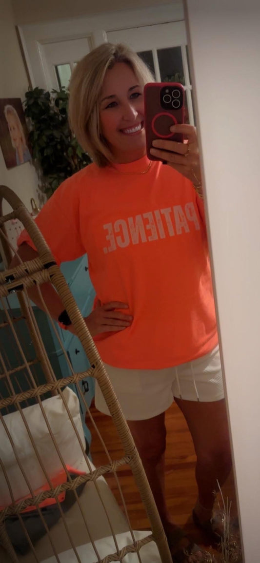 The Word Neon Red/Orange - Patience