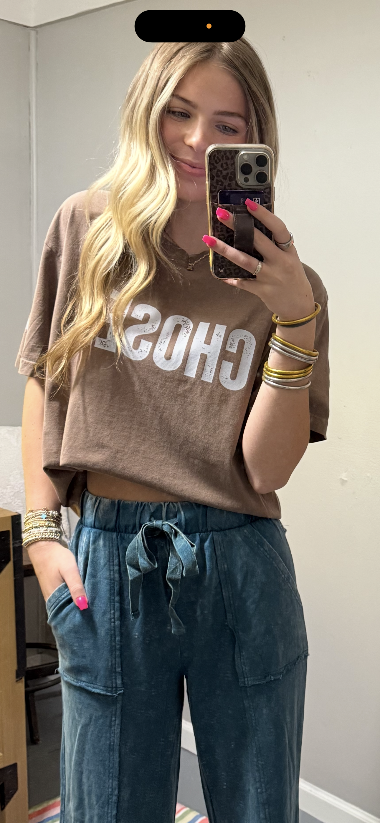 Exposed Hem Flare Pants