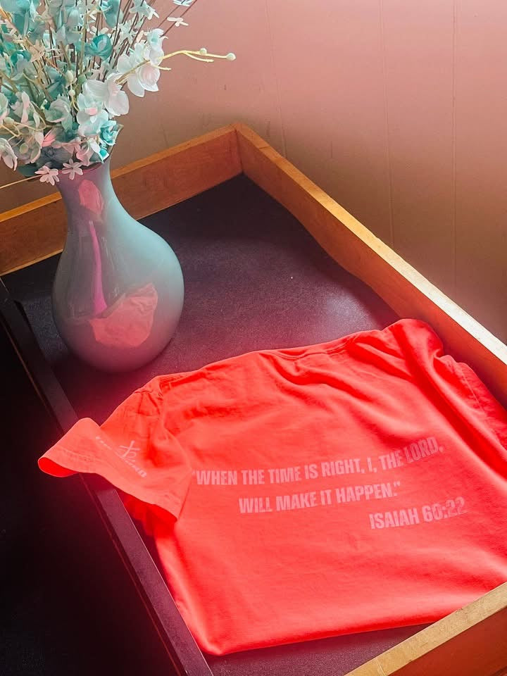 The Word Neon Red/Orange - Patience