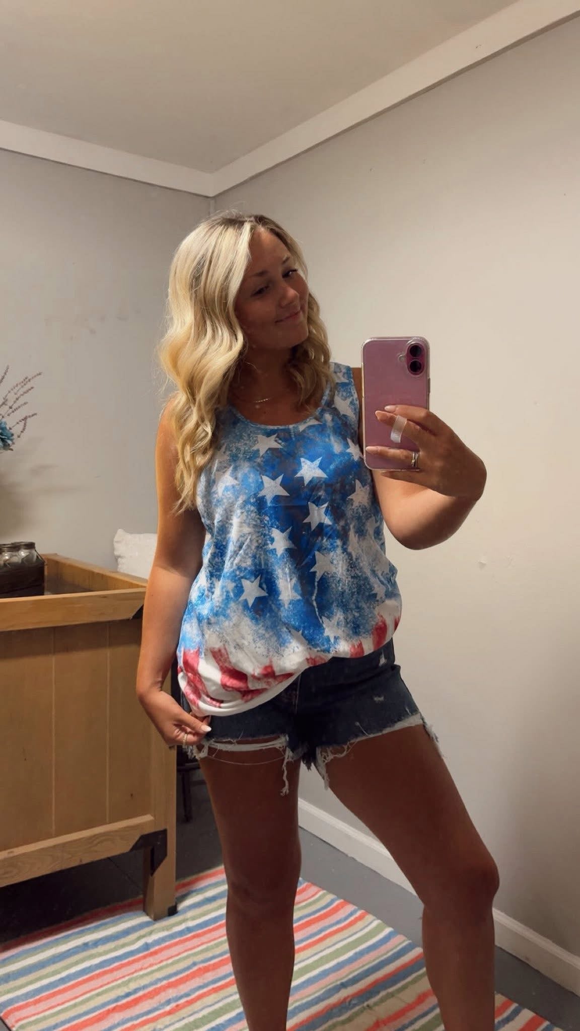 Oversized Star Spangled Tank