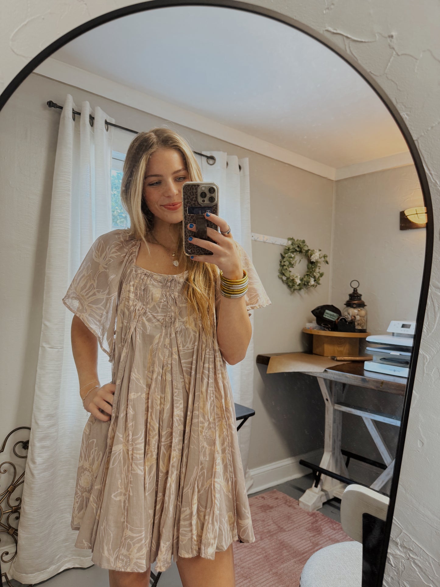 Floral Flare Tie Back Dress
