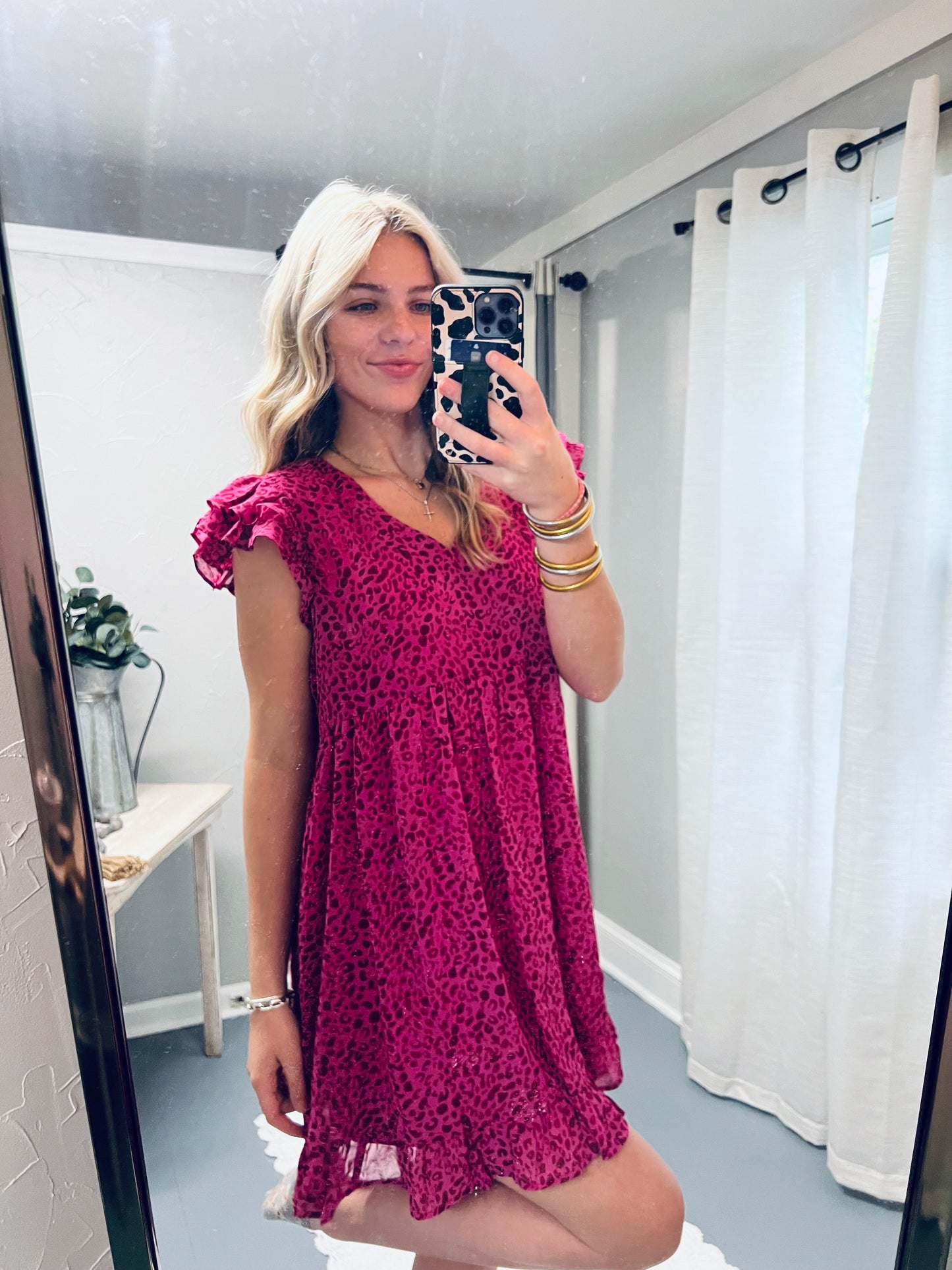 Fuchsia Cheetah Dress