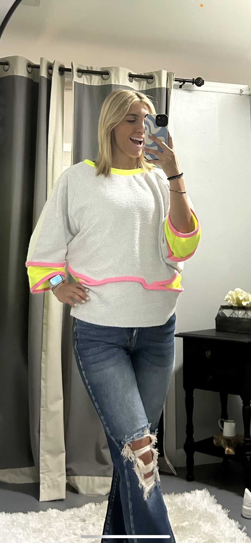 Hints Of Neon Pullover