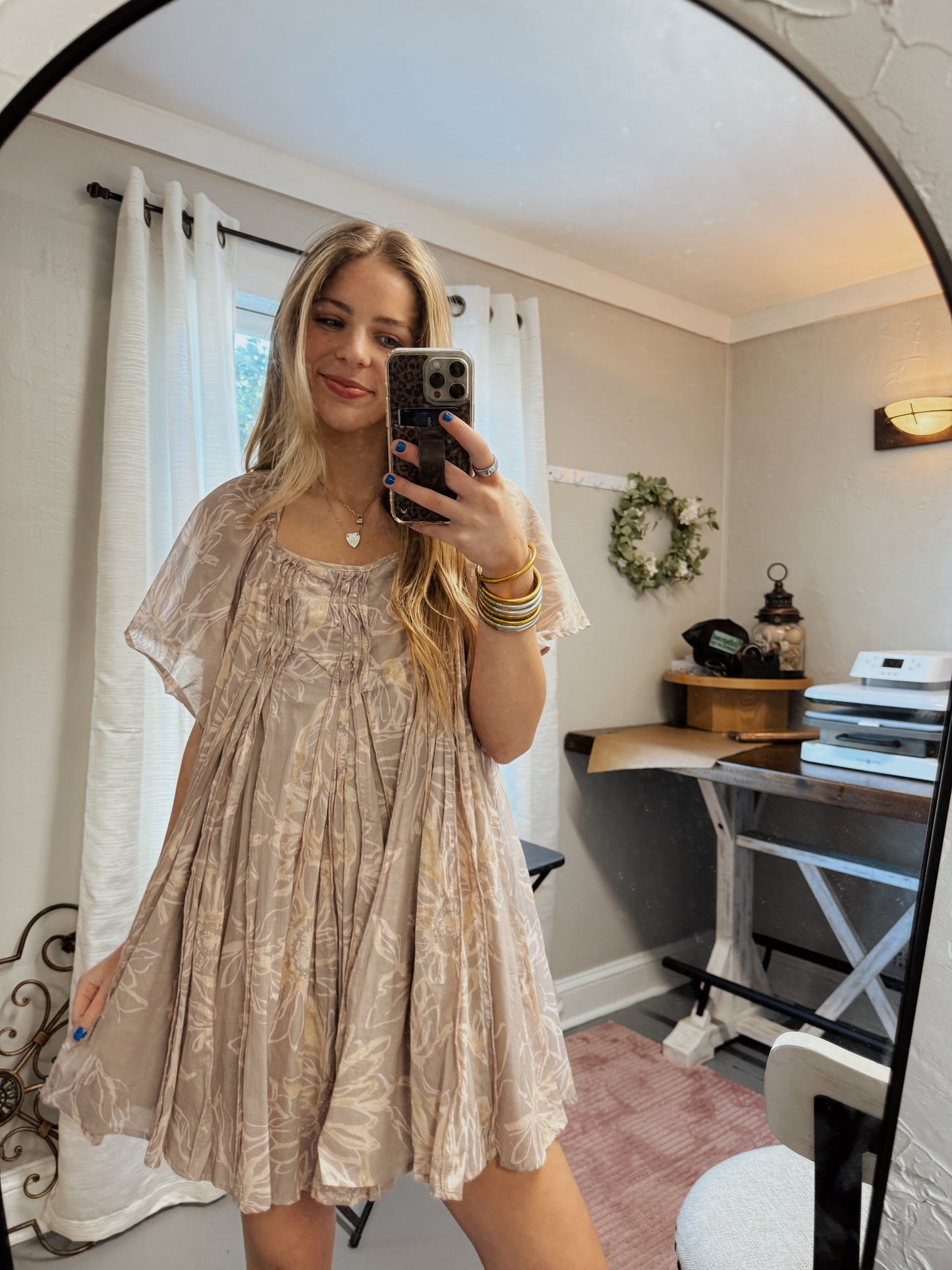 Floral Flare Tie Back Dress