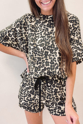Black Cheetah Lounge Set