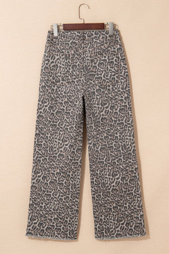 Leopard Fringe Jeans