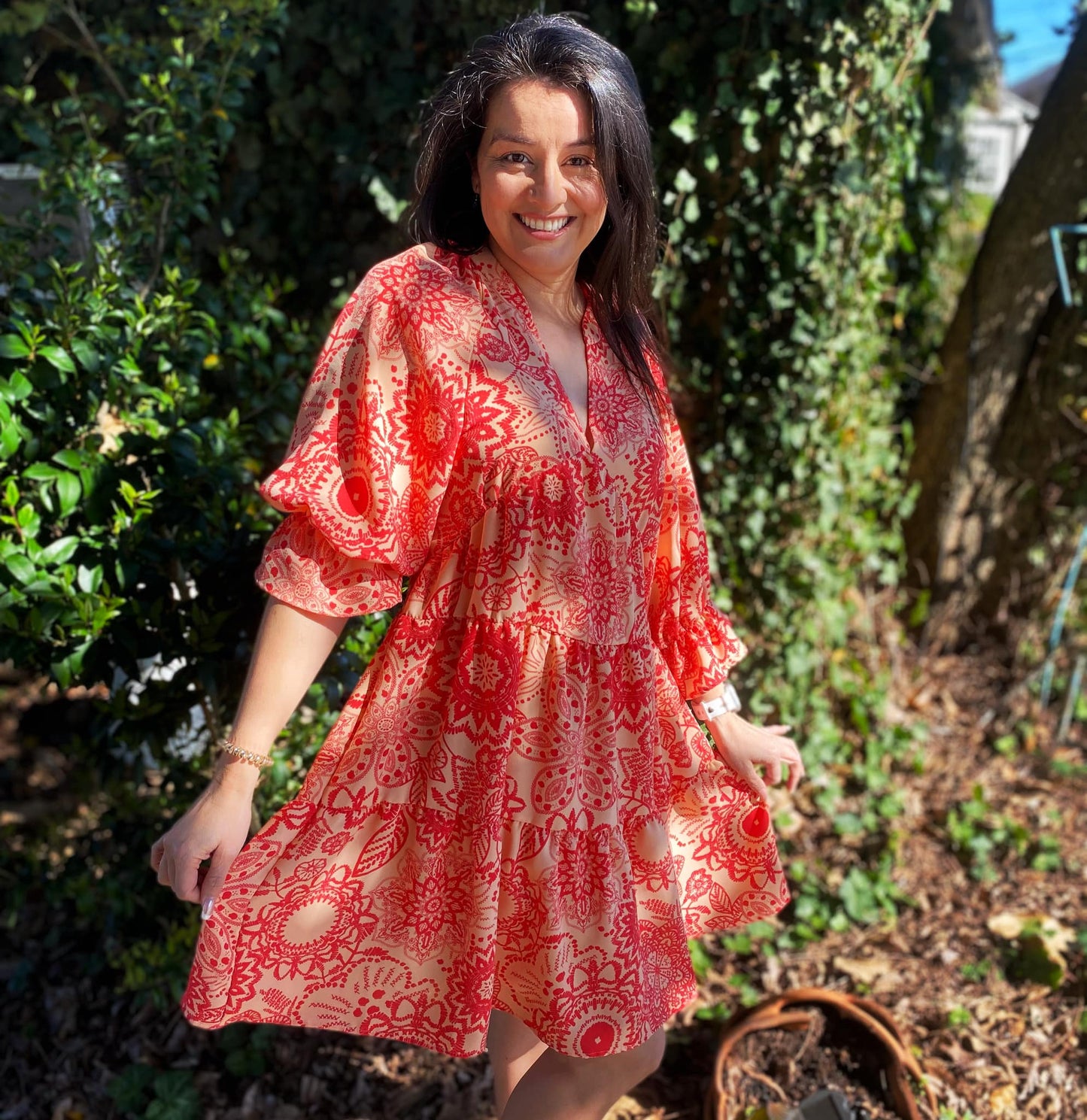 V-Neck Boho Dress